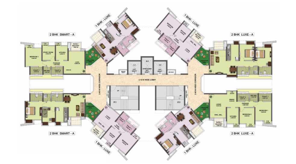 Puranik City Reserva Thane 1BHK Plan